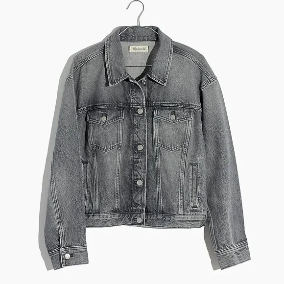Madewell Gray Denim Jacket - Picture 7 of 7